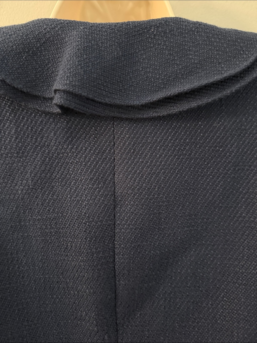 Magaschoni Navy Ruffle-Front Blazer - Picture 9 of 14